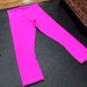 Size 2 lululemon reversible pink/navy leggings